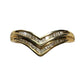 Beautiful 2 Row Chevron Style 1/4 Carat Diamond Baguette Ring - Size 7 - 925 Sterling Silver