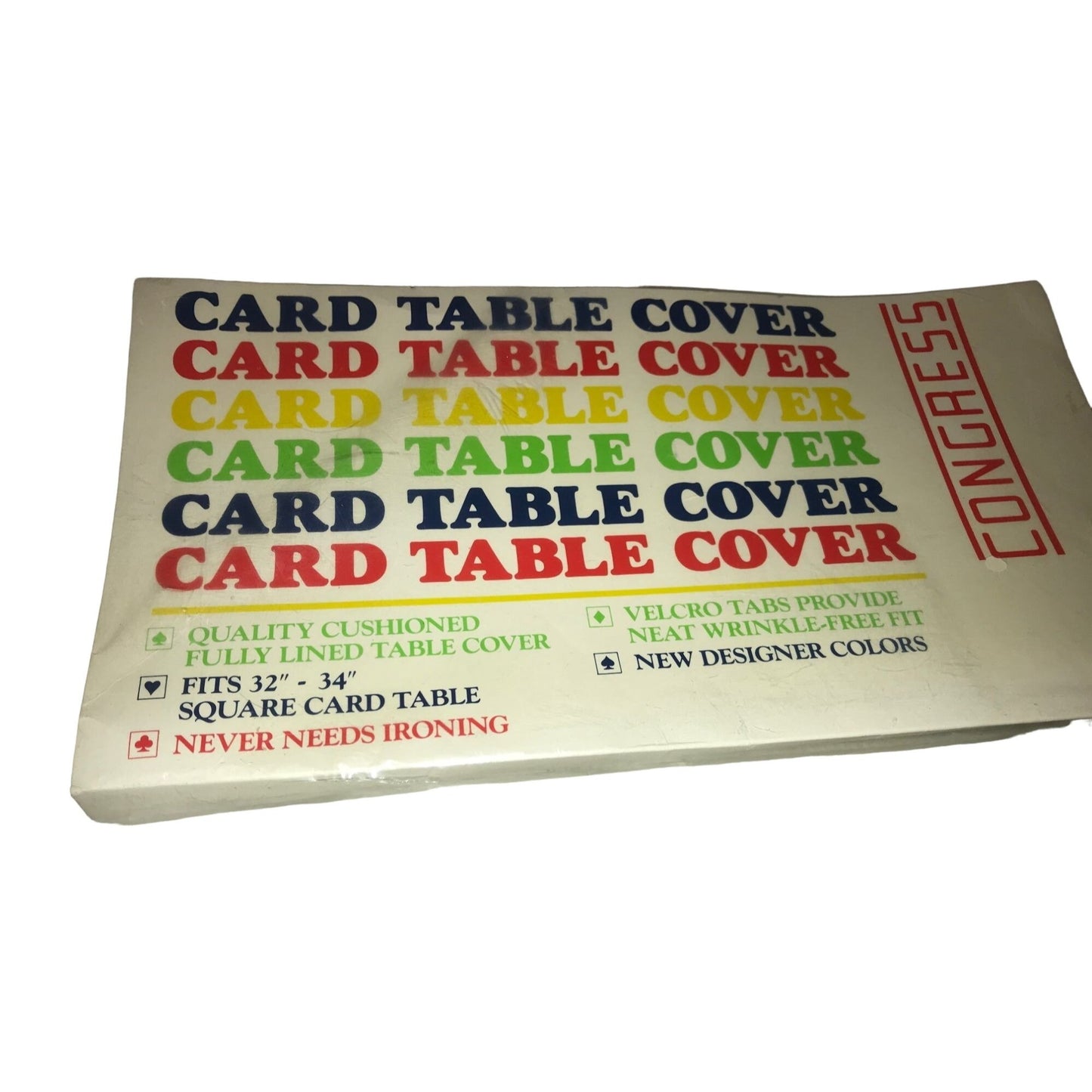 Vintage Congress Card Table Cover - Cushioned with Self sealing edges for Great Fit