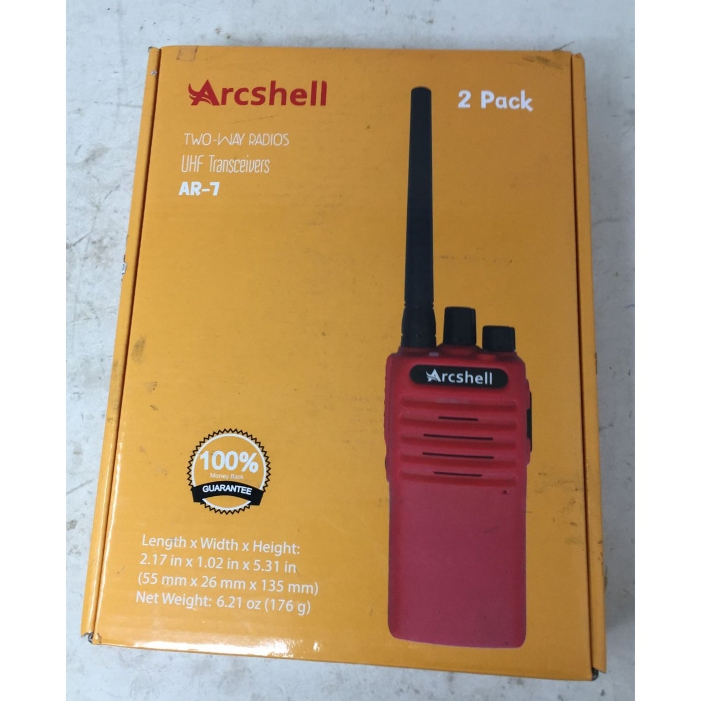 Arcshell AR-7 Walkie Talkies 2 Pack in Box