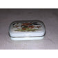 Vintage Floral Patterned Small Miniature 2" Tin Pill Box- Made in England