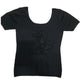 Womens Black Scoop Neck Shirt Size Small-Medium