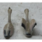 2 Vintage Water Fowl/Swan Miniature Figurines (1" Tall)