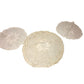 Set of 3 White/Cream Colored Handmade Crocheted Table Placemats/Doilies - A+ Stuff