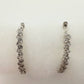 Simply Stunning 1/2 ct Natural Diamond Hoop Earrings - Sterling Silver