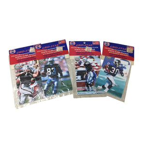 1990 Vintage Grid-star Collectible Autographed Player Static Cling Stickers w/ Pennants