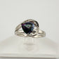 Trillion Cut Mystic Topaz Ring Size 7 - Sterling