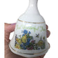 "To A Wonderful Friend" White Hand Bell with Butterflies and Flowers printed on it