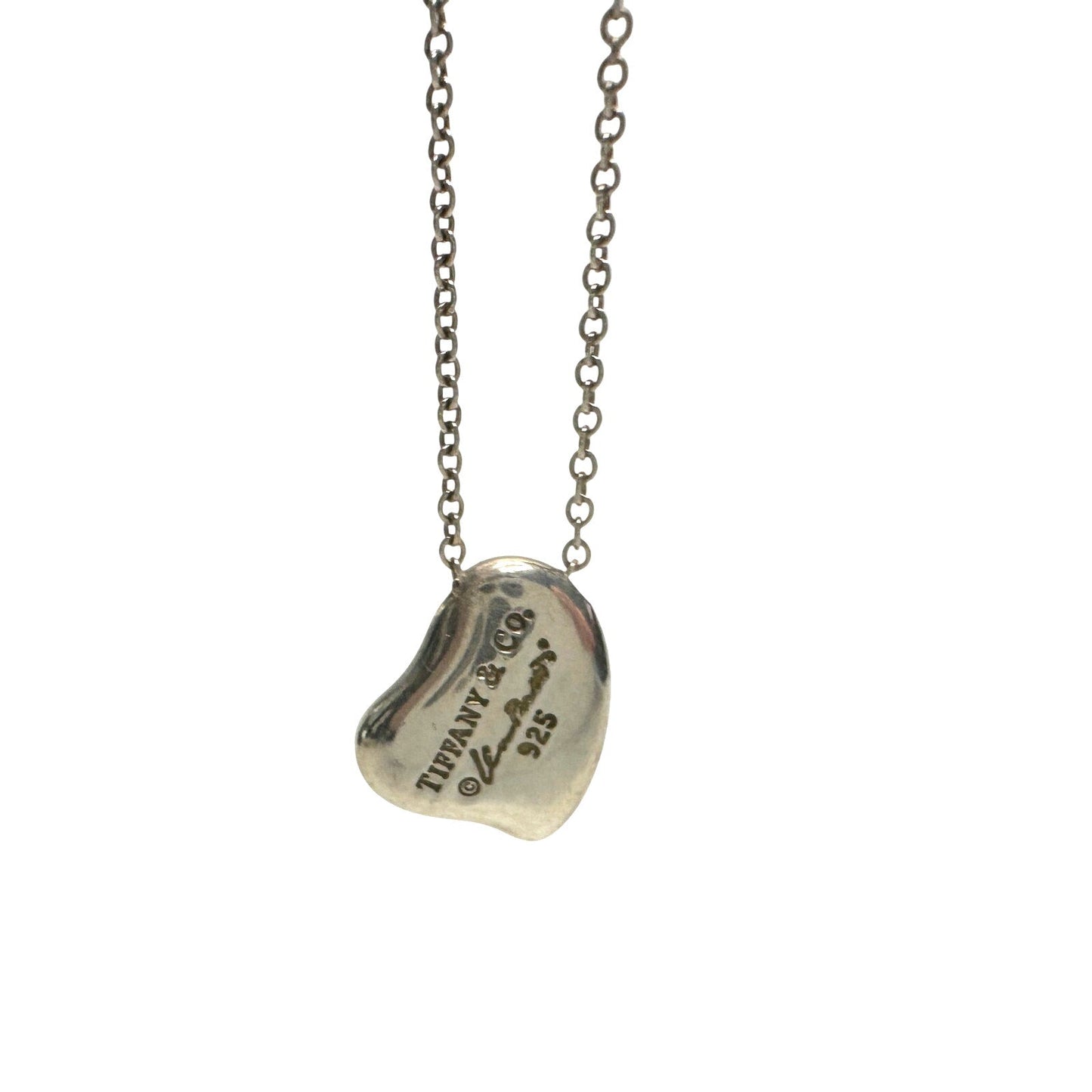 Tiffany and Co Elsa Peretti Full Heart Necklace 16" with Dust Bag Tiffany & Co.  A+ Stuff Necklace with Pendant