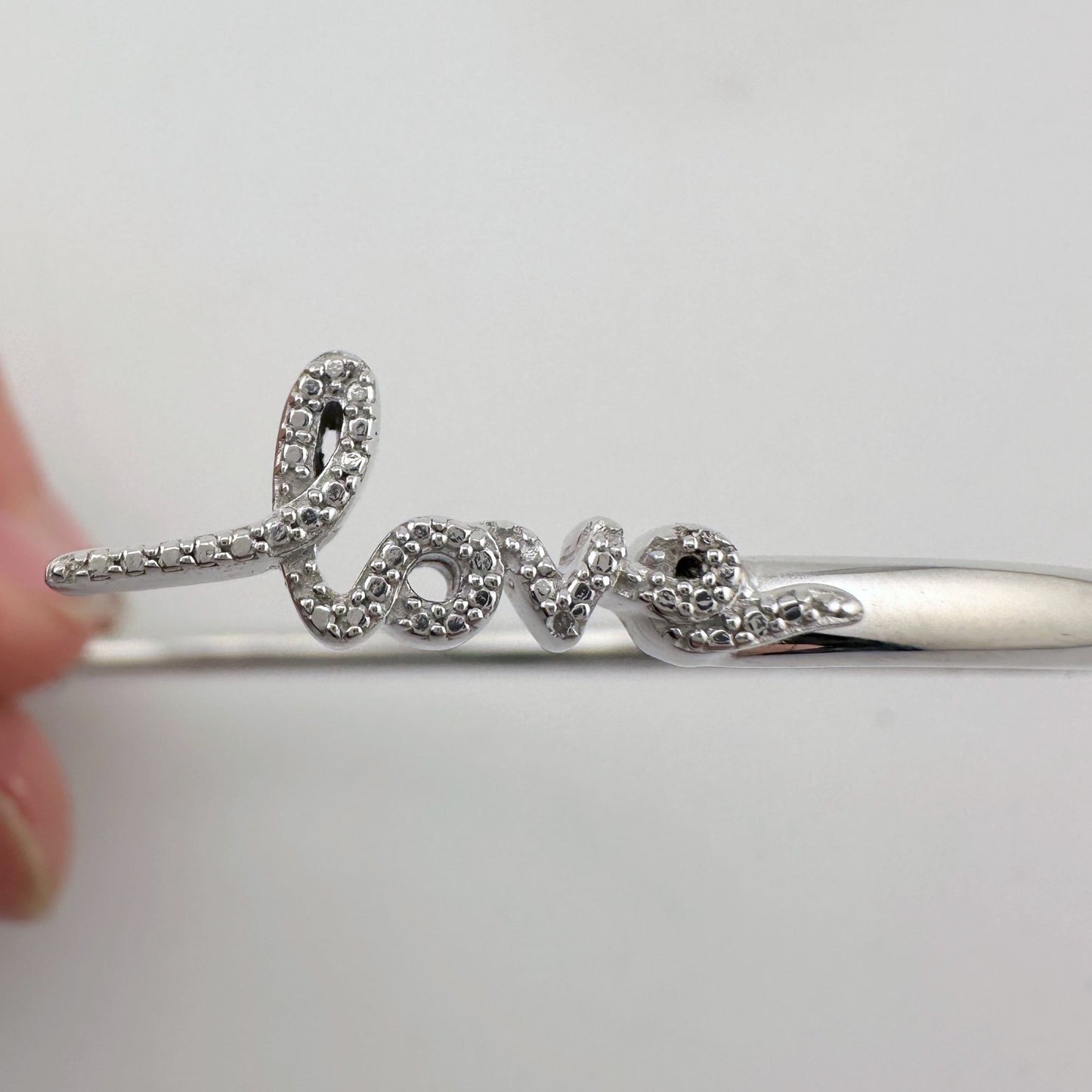 Sterling Silver "LOVE" Cuff Bracelet