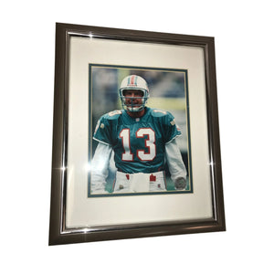 Vintage Collectible NFL Miami Dolphin Dan Marino Framed Photo
