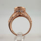 Enchanting 4.12 Carat  Natural Amethyst Designer Ring - SIze 7.25 - 14kt Rose Gold Overlay - Beautiful!