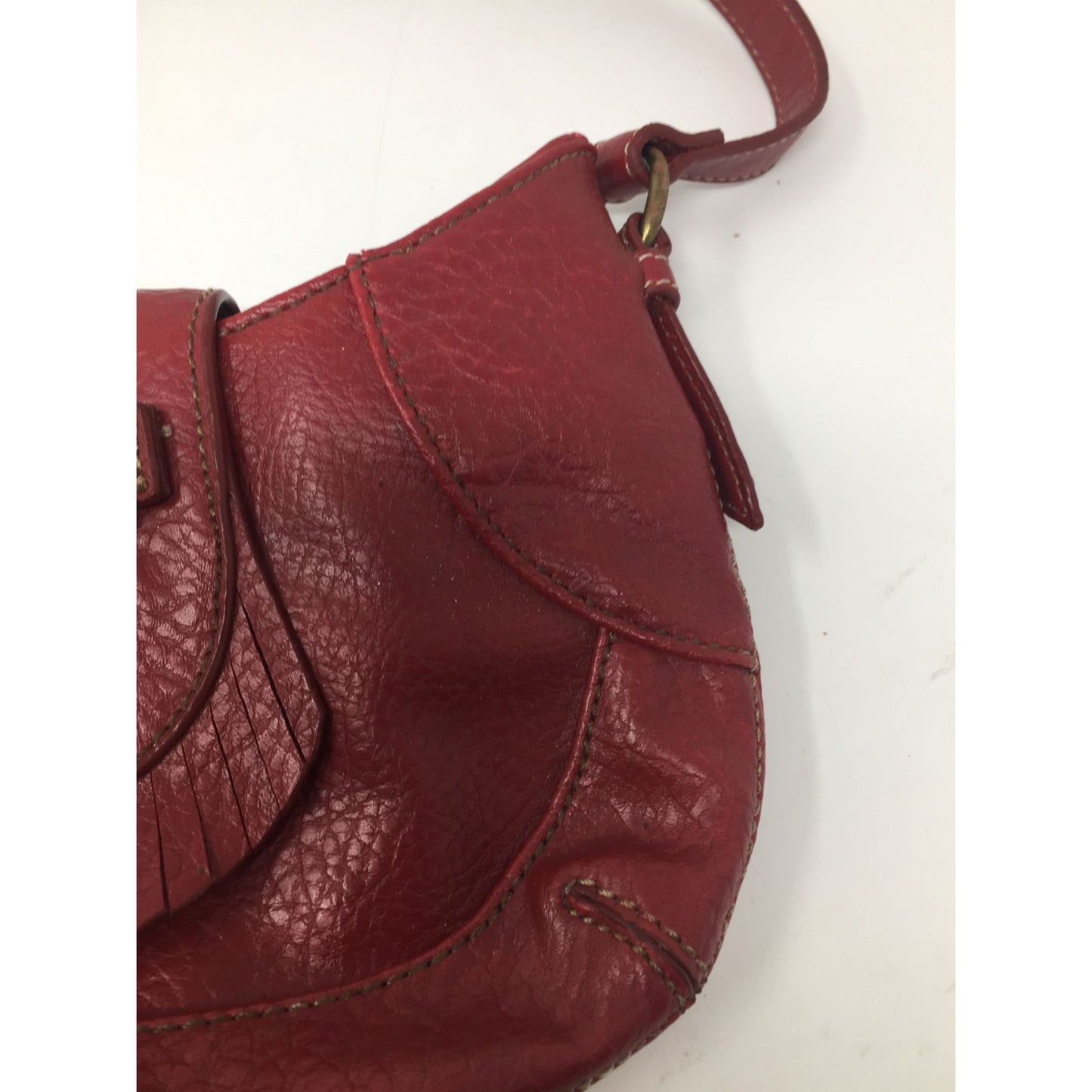 Nine & Company Womens Red/Purple Purse with Magnetic Closure