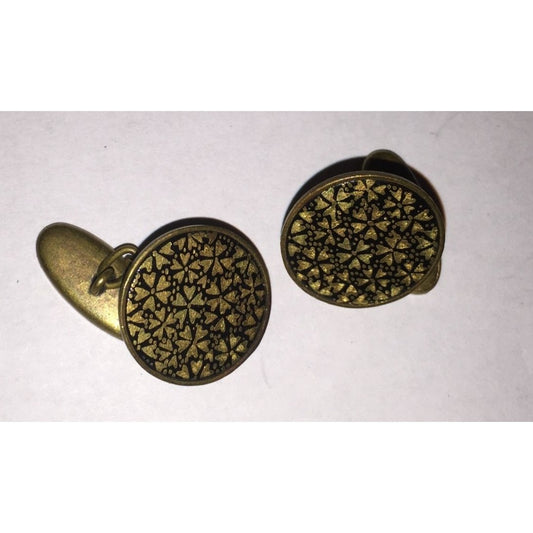 Vintage Double Sided Gold and Black Cufflinks