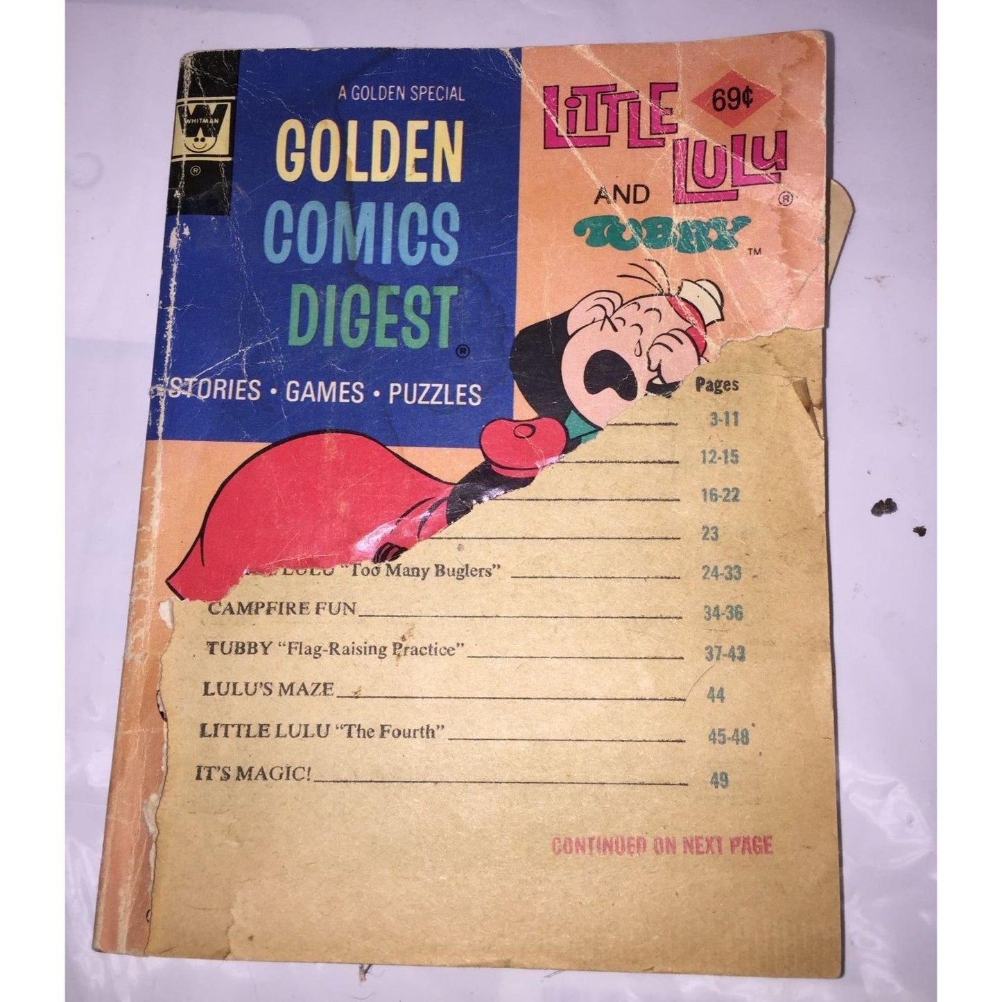 A Golden Special Golden Comics Digest Little Lulu & Tubby Vintage Comic Book