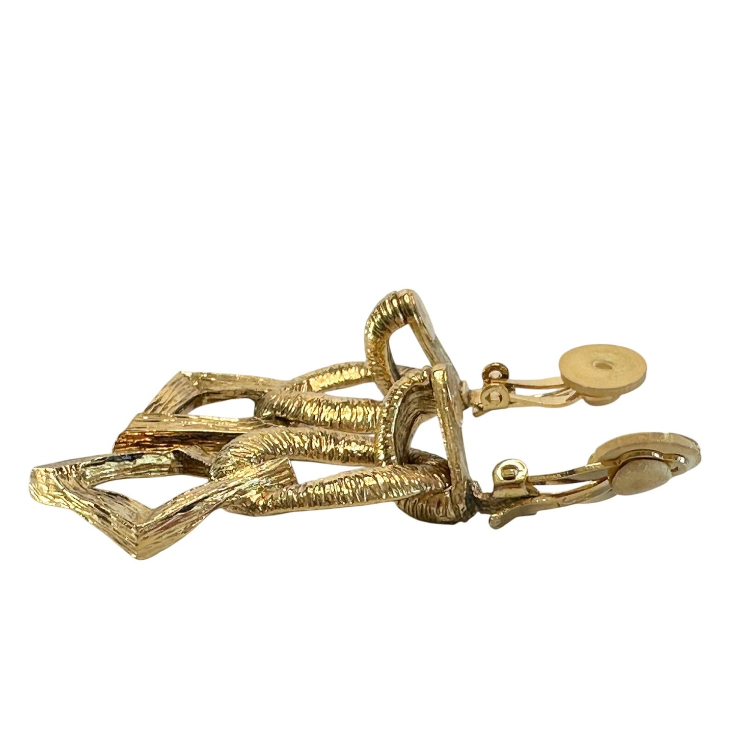 Yves Saint Laurent YSL Vintage Geometric Dangle Earrings