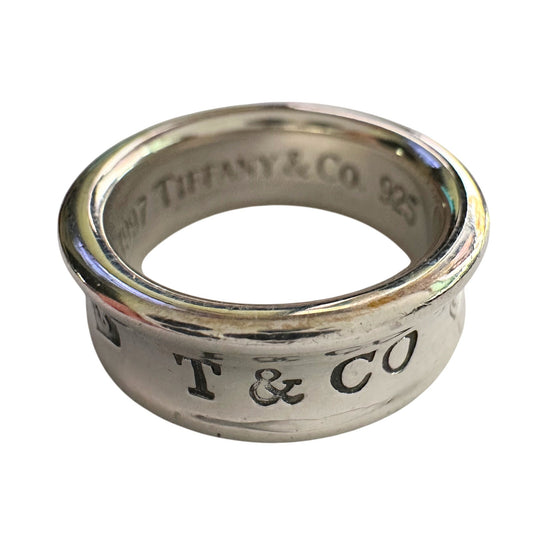 Tiffany & Co Thick 1837 Sterling Silver Ring - Size 5