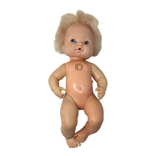 Vintage 1975 Mattel Battery Operated Baby doll- blonde hair / blue eyes