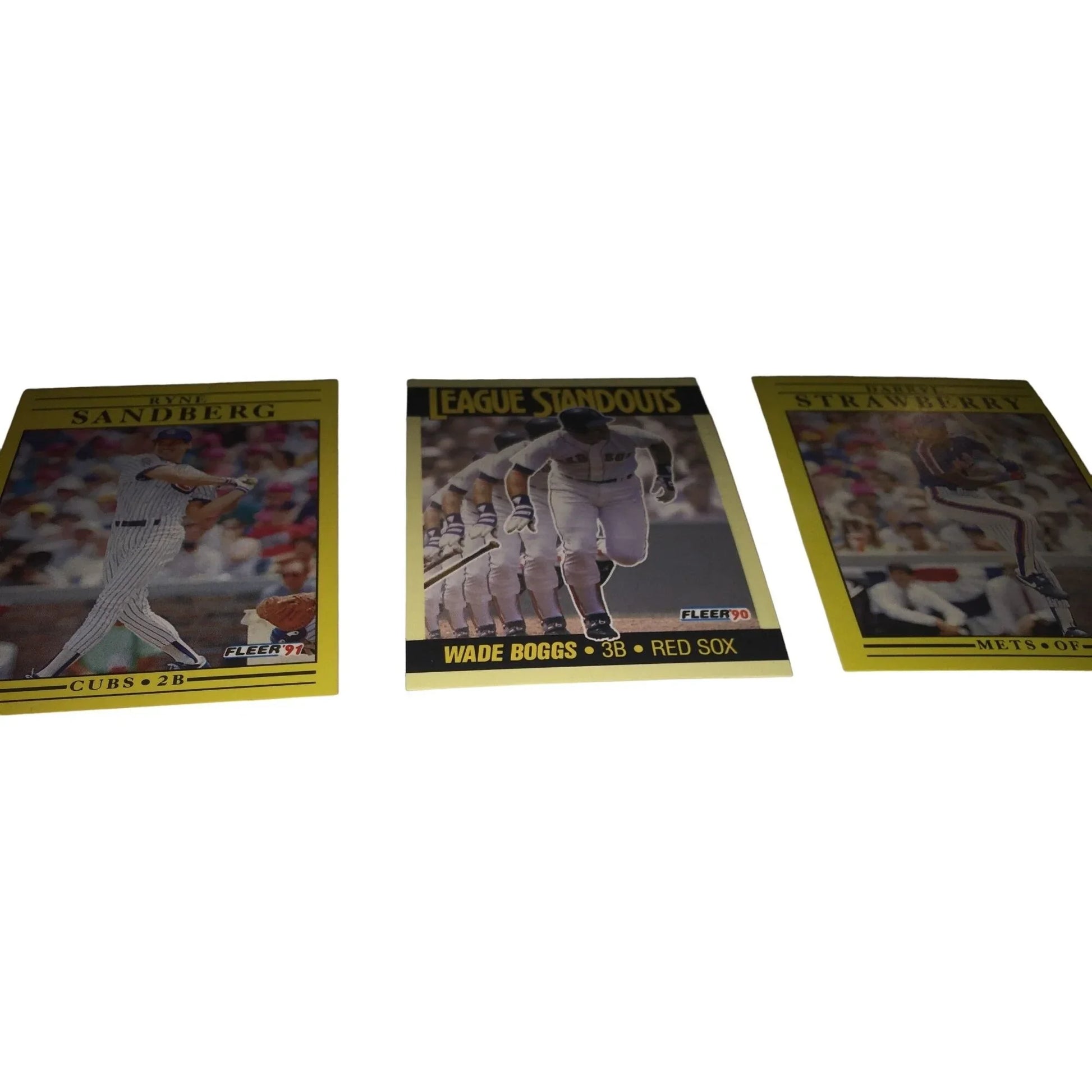 Ryne Sandburg, Wade Boggs, Darryl Strawberry Vintage Baseball Trading Cards - A+ Stuff
