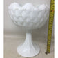 Vintage Indiana Glass Milk Glass Pedestal Oversized Footed Bowl