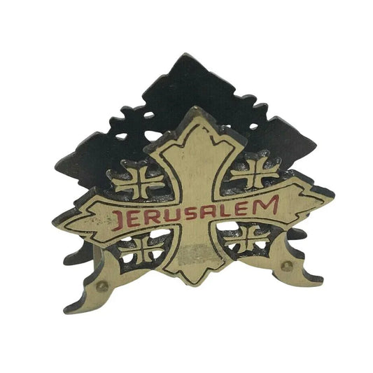 Celtic Jerusalem Brass Napkin Holder - Israel Souvenir --  A+ Stuff Napkin Holders & Dispensers