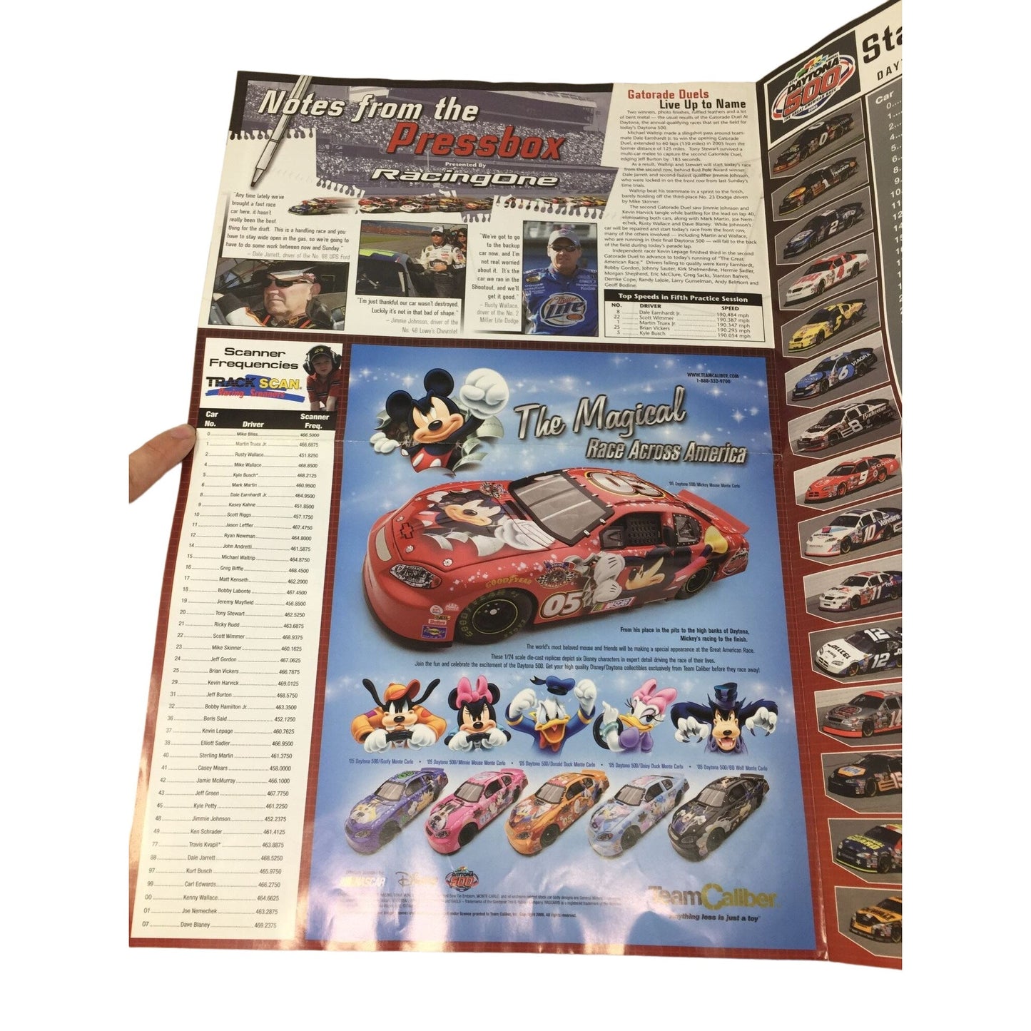 Pitnote Press Programs- 2005 Daytona 500 The Great American Race Program 47th Annual