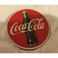 Vintage Coca Cola Circular Disc Tin Magnet & Bottle Magnet