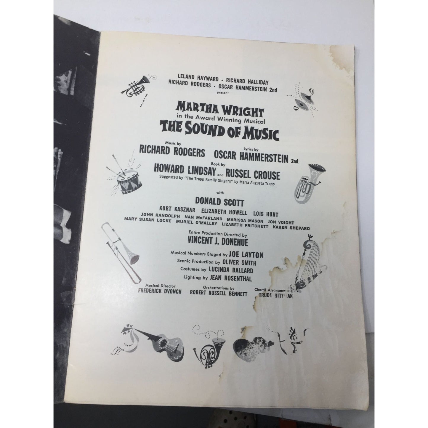 Souvenir Program from the Original Broadway Production of the Rodgers and Hammerstein Musical The Sound of Music A+ Stuff  A+ Stuff SHEET MUSIC
