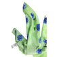 My Michelle Dress with Matching Scarf- Size 7 Juniors- Green with Blue Flowers