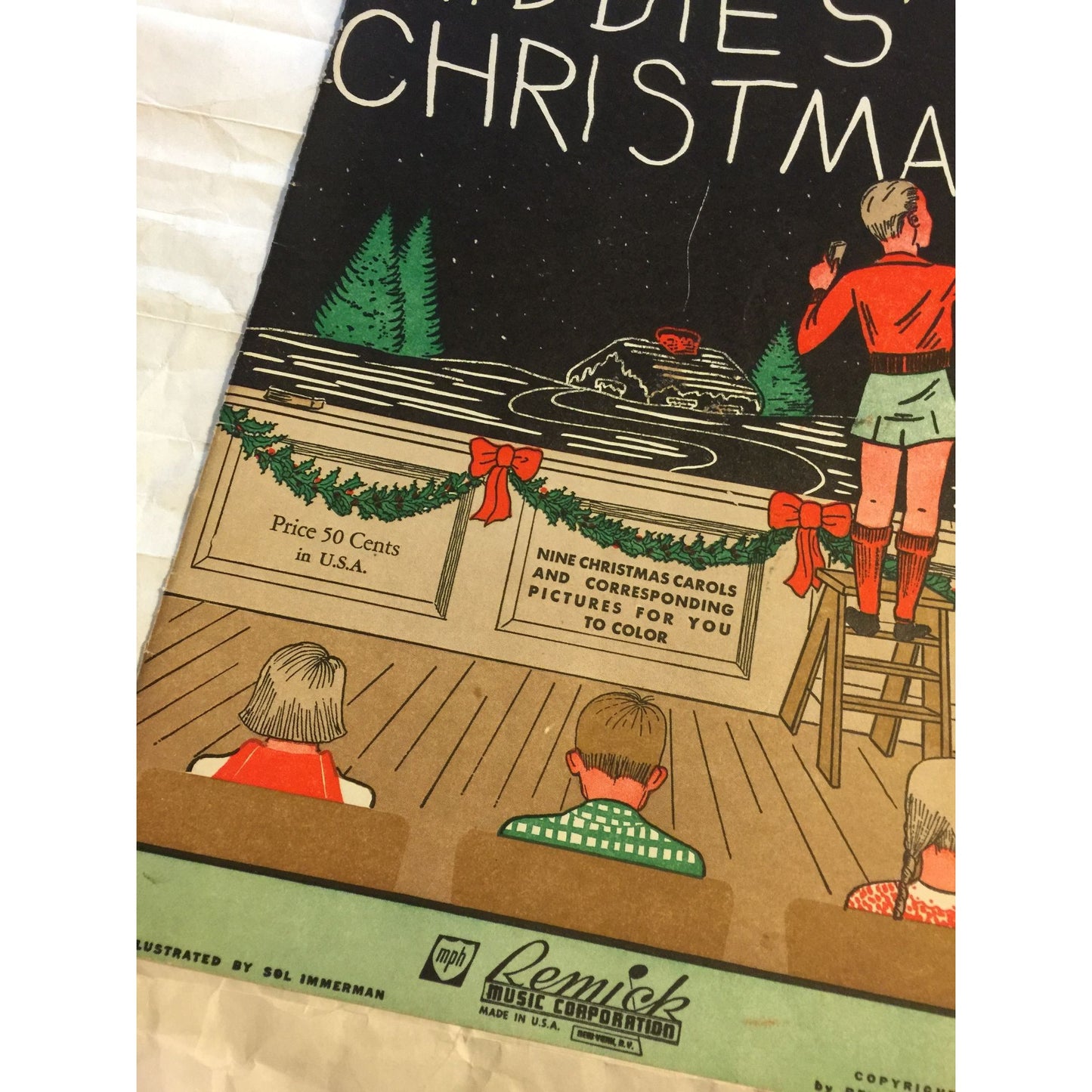 Kiddie's Christmas Sheet Music Song Book by Sol Immerman/Remick Music Corp