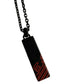 Emporio Armani Necklace - Black Bar with Red Etched Logo