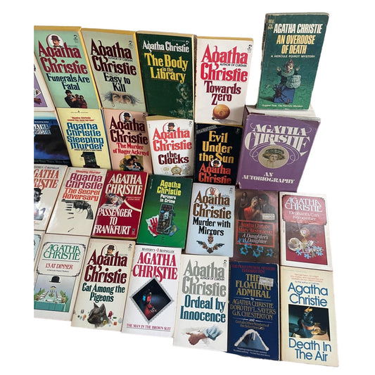 AGATHA CHRISTIE Paperback Lot (49 Softcover + 1 Hardcover) Murder - Mystery Novels