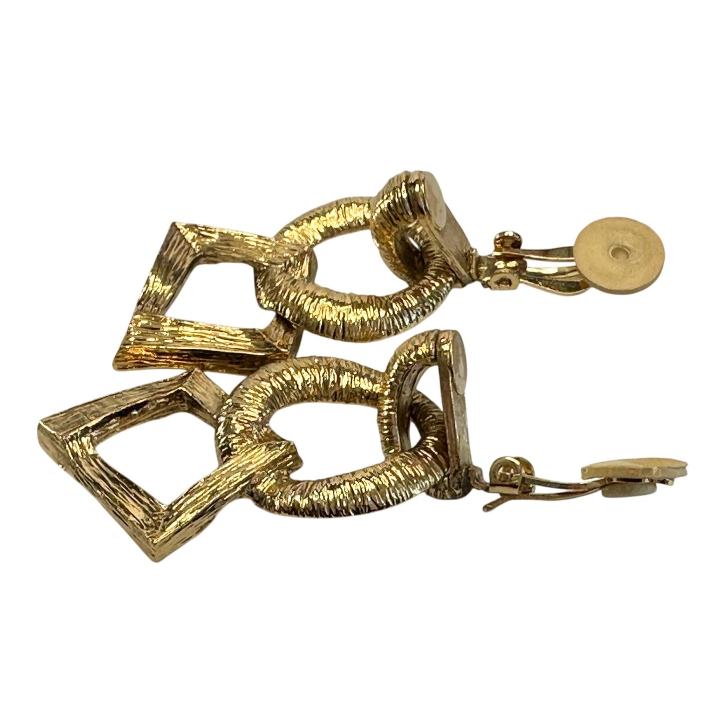 Yves Saint Laurent YSL Vintage Geometric Dangle Earrings