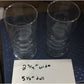 Vintage Clear Glass Ribbed Bubble Drinking Glasses