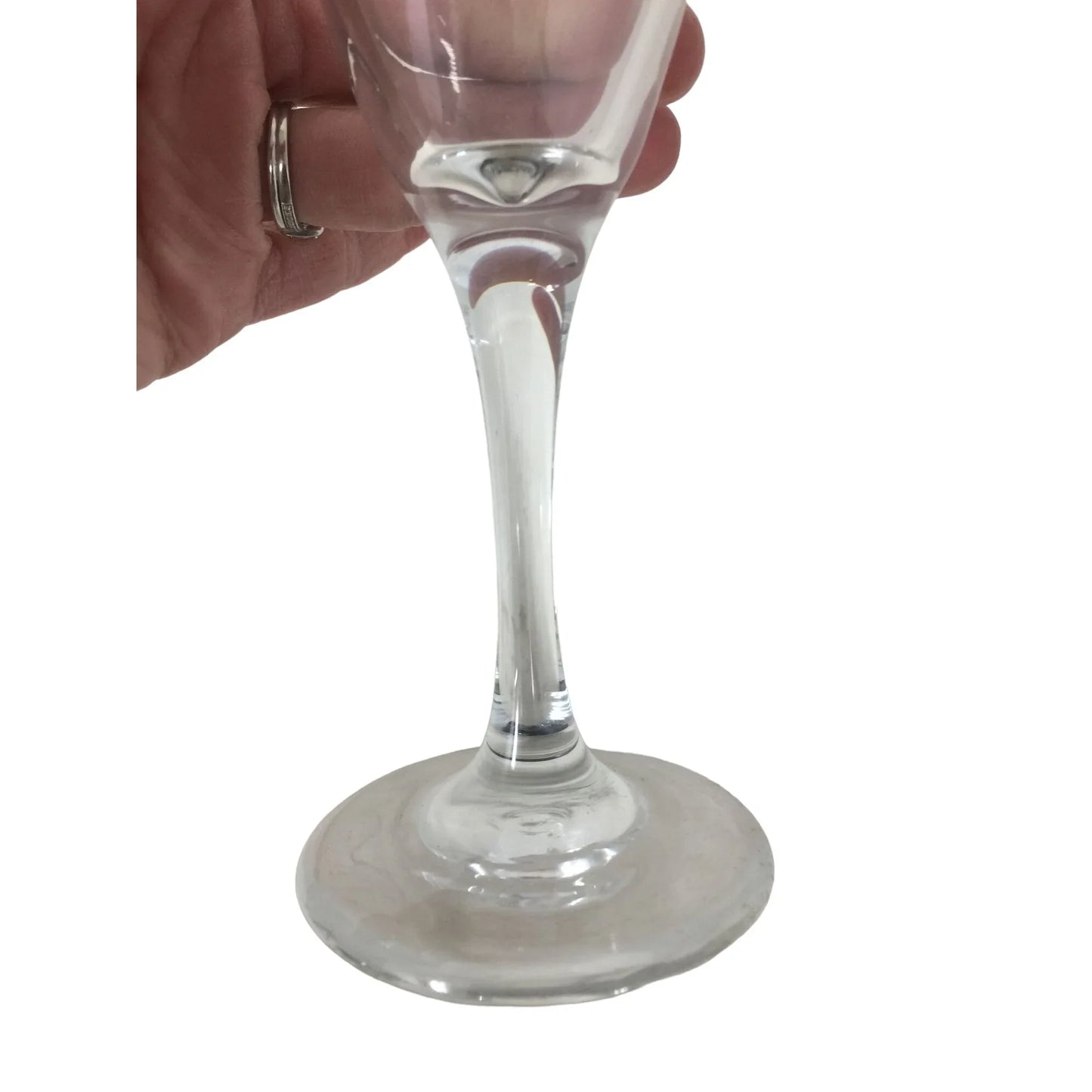 Set of 3 Clear Stemmed Glass Champagne Flutes- About 8" Tall Each - A+ Stuff
