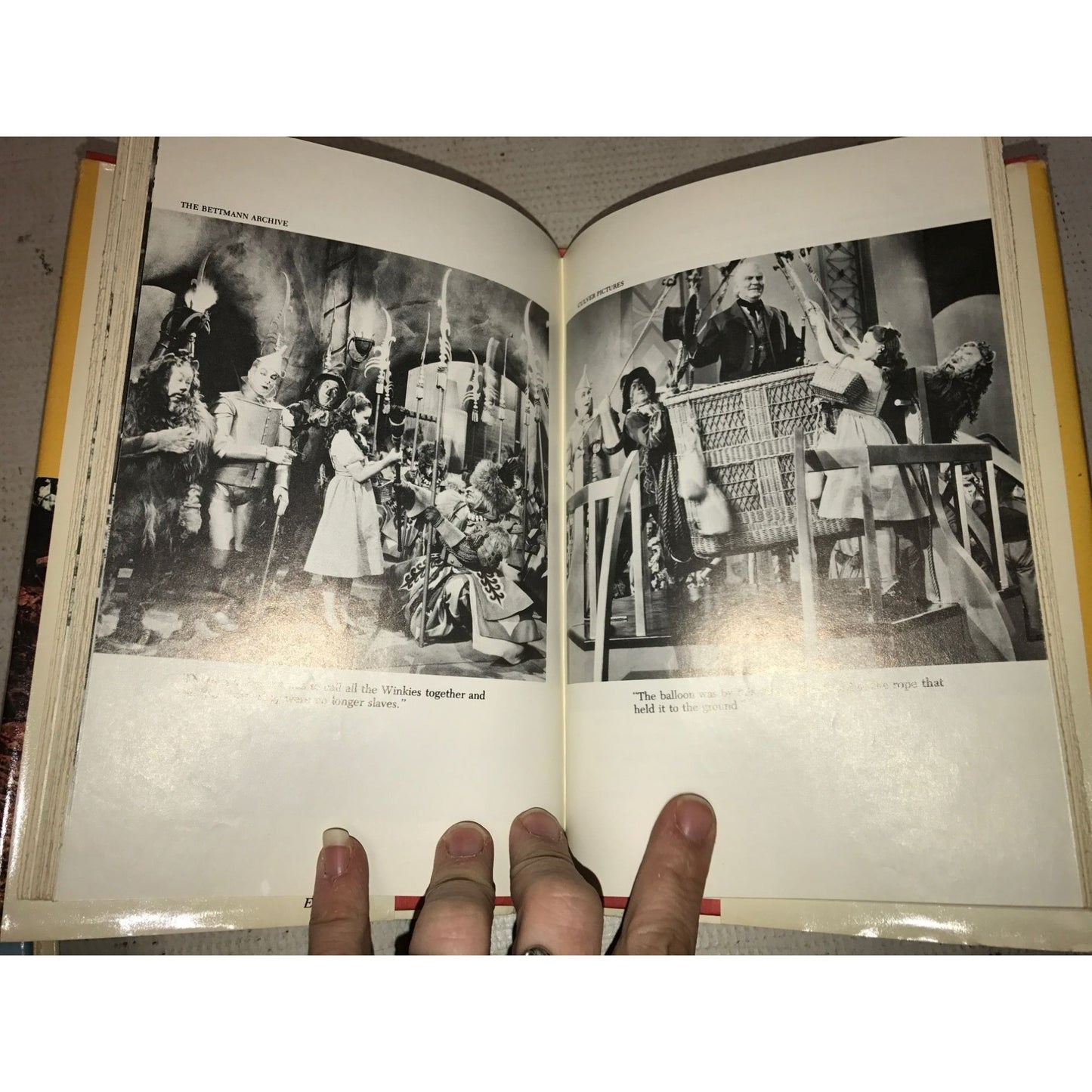 Vintage 1978 Wizard of Oz book with MGM Studio Photos by Frank Baum