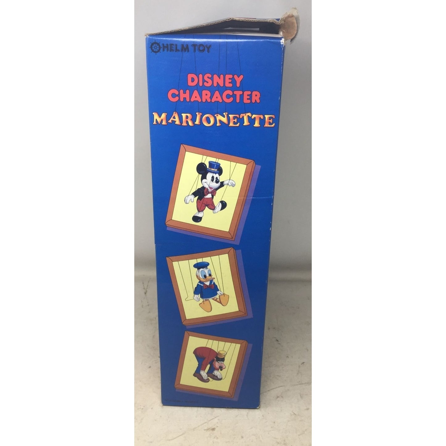 Vintage Disney Character Marionette Puppet Mickey Mouse on Stage Helm Toy 1990