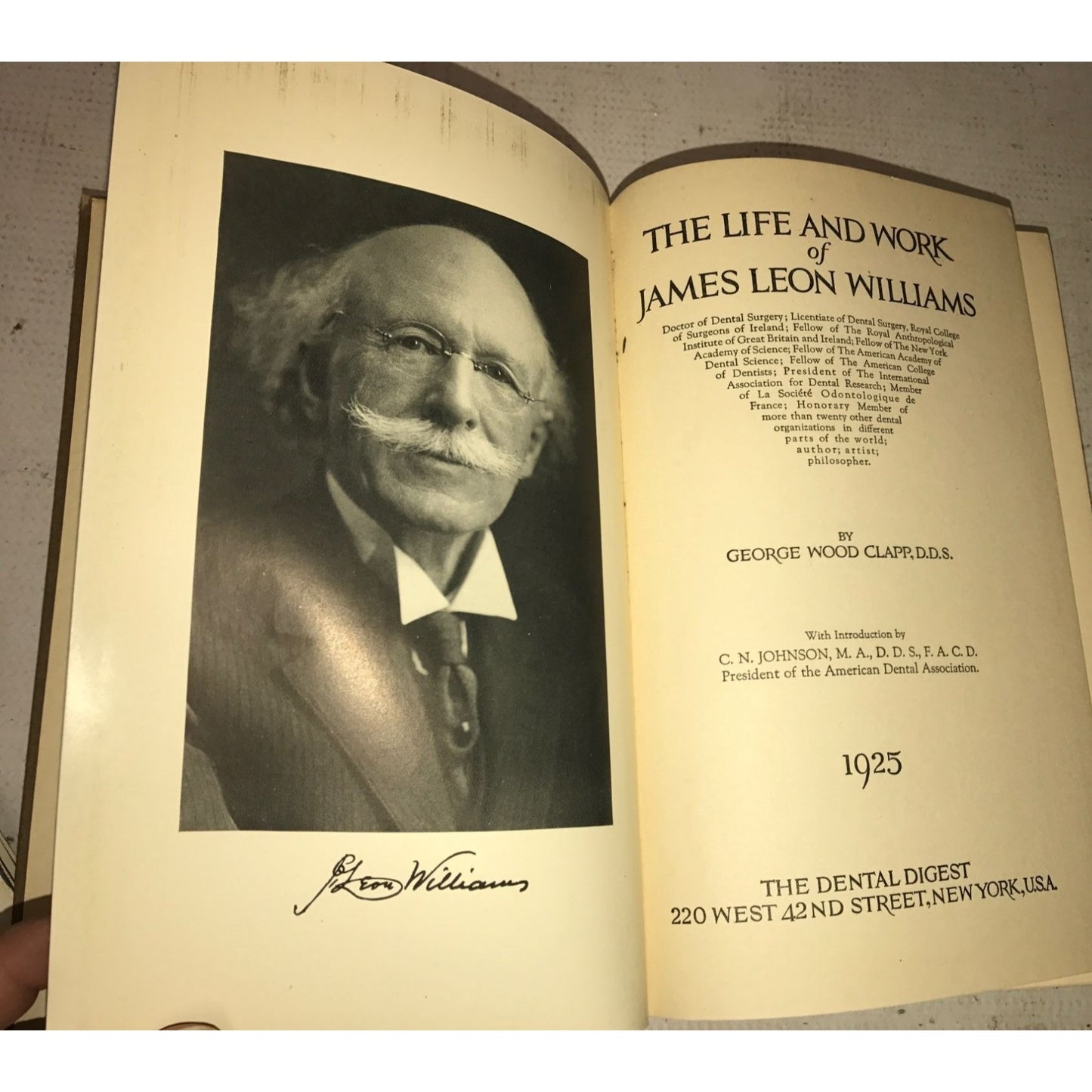 The Life and Work of James Leon Williams Book by George Wood Clapp