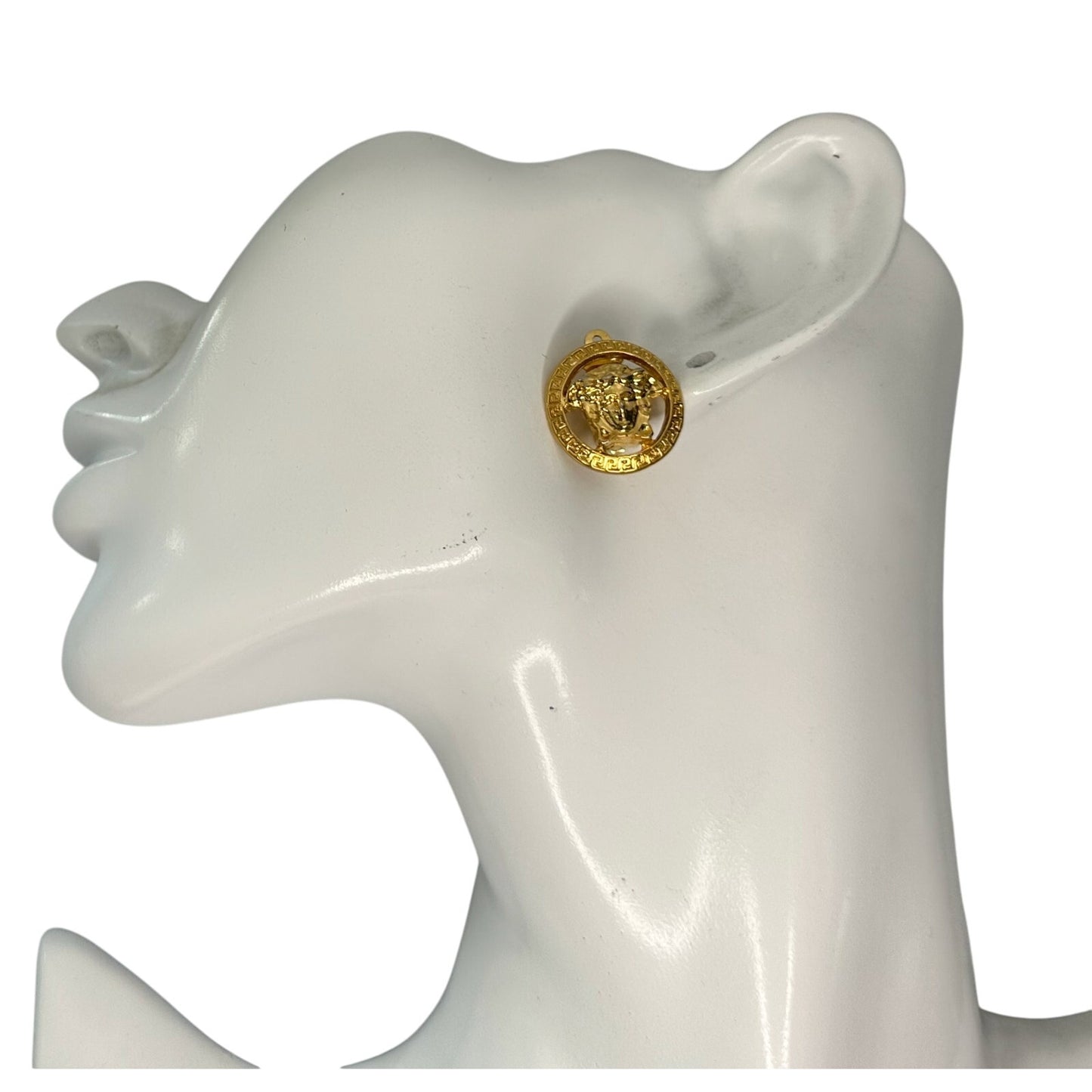 Gianni Versace Medusa Gold Plated Clip-On Earrings