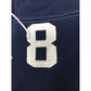 Abercrombie Girls Size Medium Cotton Navy Blue Tee Shirt with #8 on it