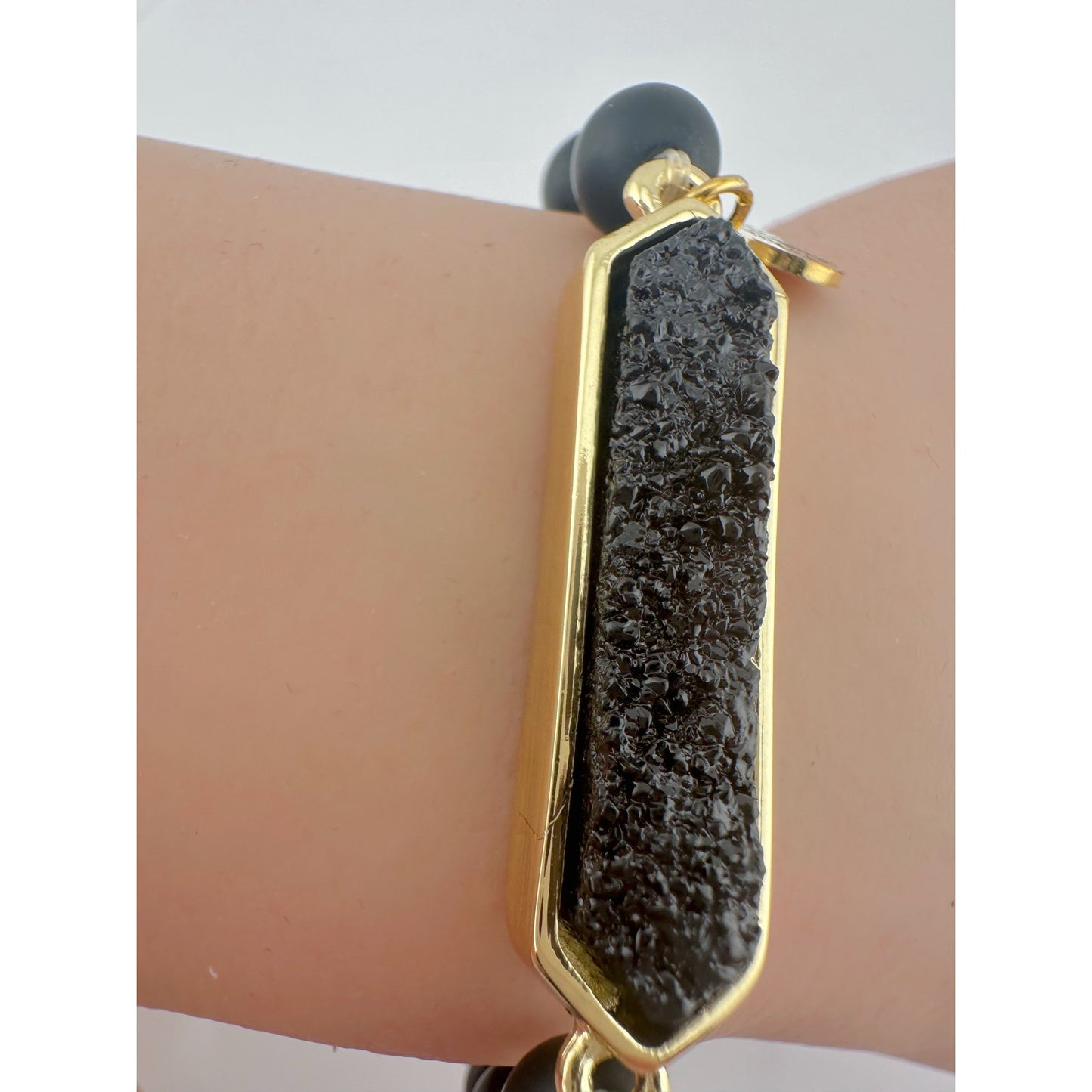 Kinsley Armelle Adelaide Collection Raven Quartz Bracelet