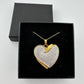 Bold and Beautiful 1 ct "Whole Heart" Diamond Necklace  - 14kt Gold Overlay Sterling