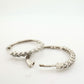 Simply Stunning 1/2 ct Natural Diamond Hoop Earrings - Sterling Silver