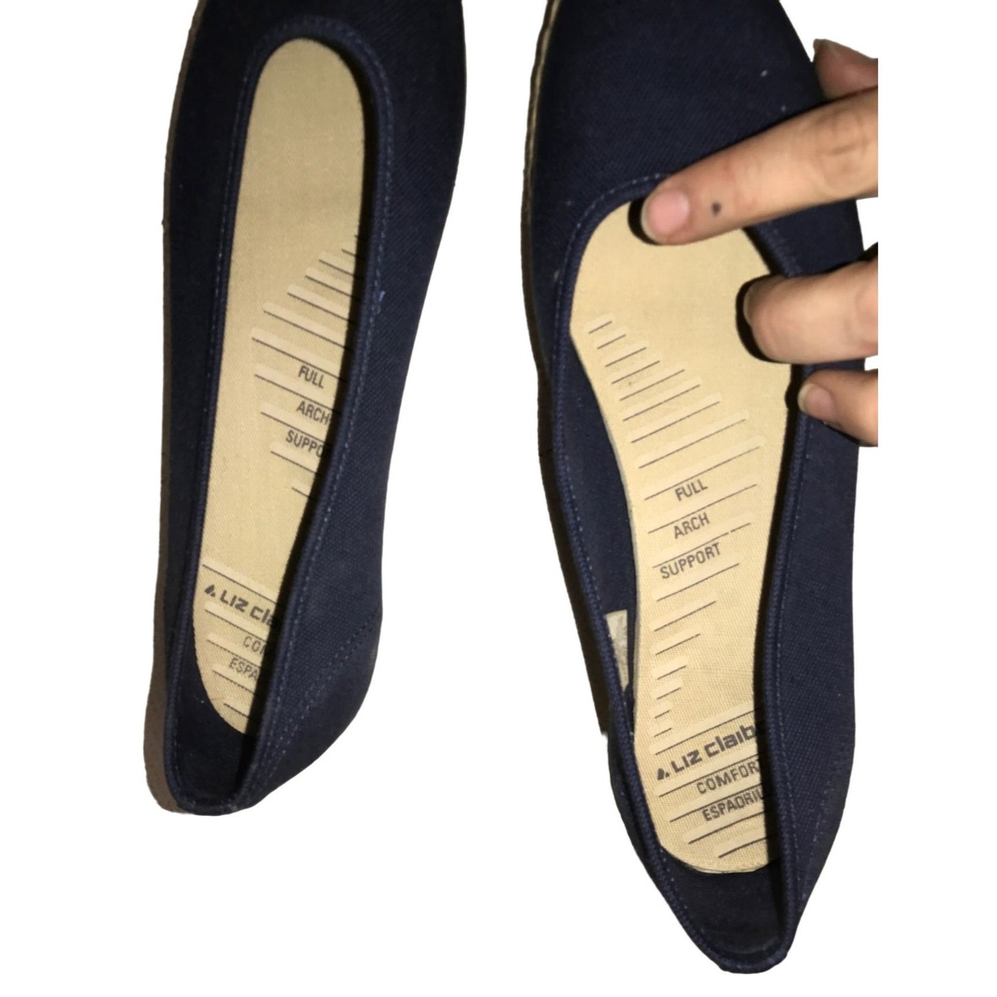 Vintage Liz Claiborne Comfort Espadrilles Flats - Navy Blue