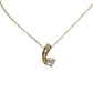Pretty 18kt Gold Plated White Topaz and Zirconia Swirl Necklace