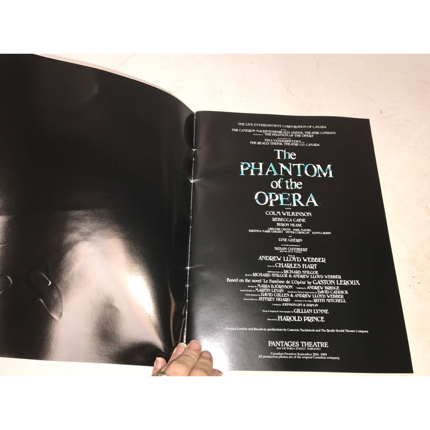 The Phantom Of the Opera Pantages Theatre Toronto Book & 2 Theatre Programs