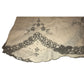 Vintage Grey/White Laced Tablecloth with Flower Pattern