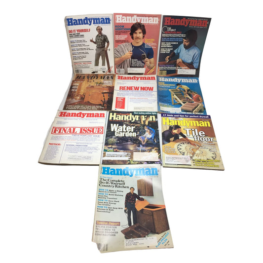 Vintage Bundle of 10 Handyman Magazines