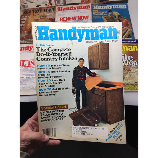 Vintage Bundle of 10 Handyman Magazines