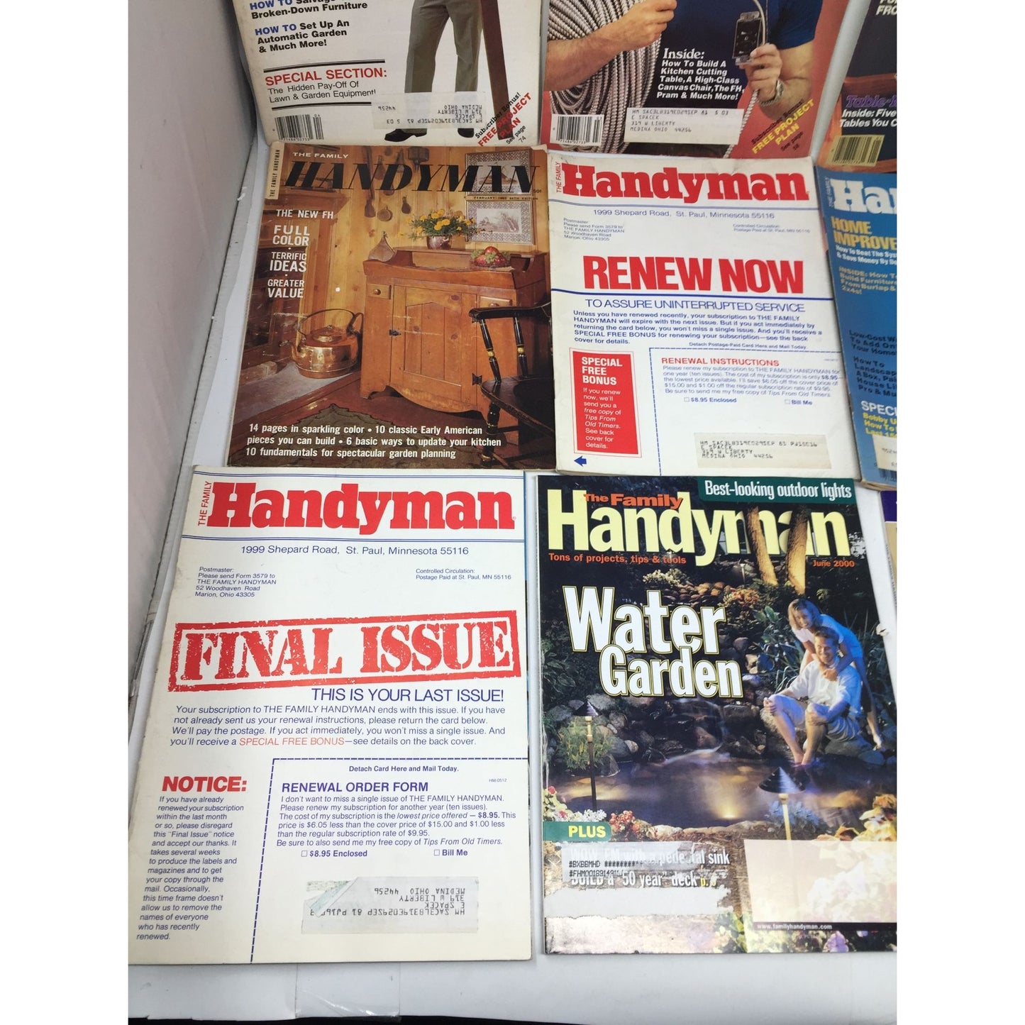 Vintage Bundle of 10 Handyman Magazines