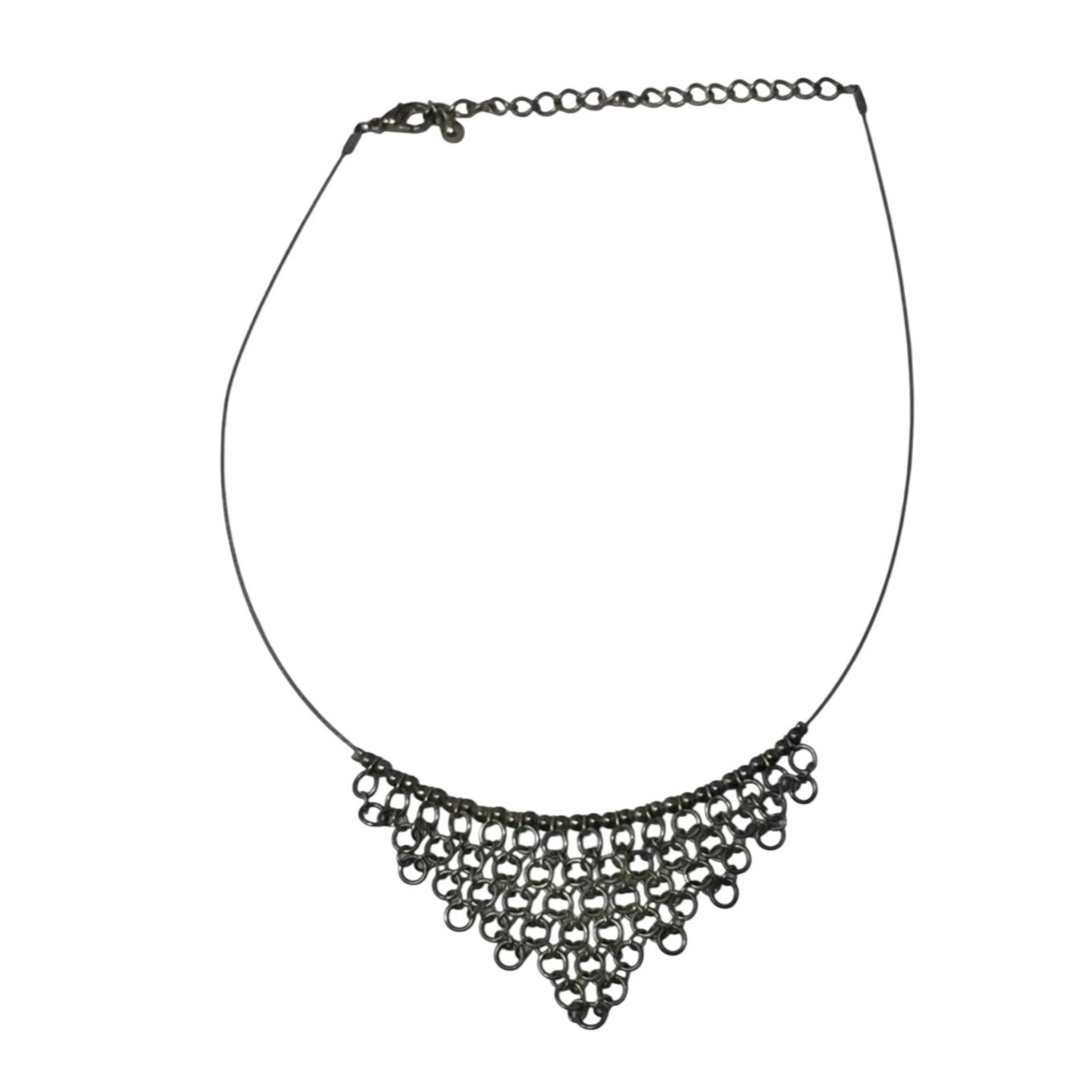Women's Silver Tone Waterfall Chain Necklace